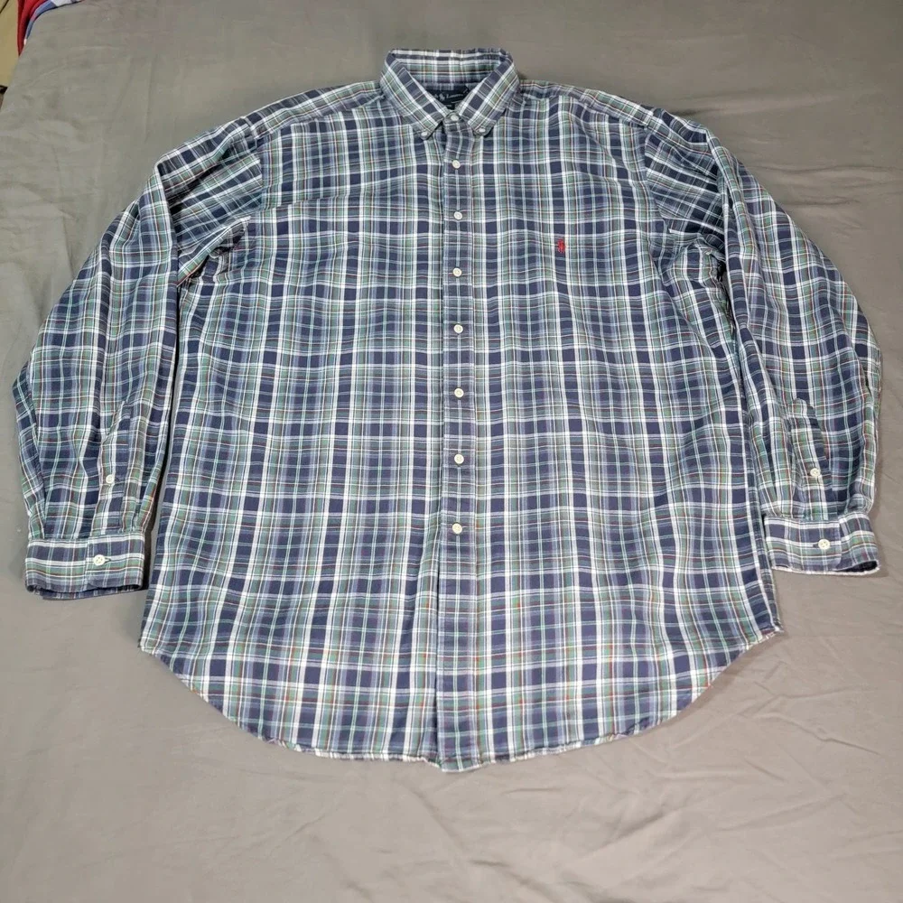 Polo Ralph Lauren‎ Shirt Men's XLT Multicolor Big & Tall Long Sleeve Button Down